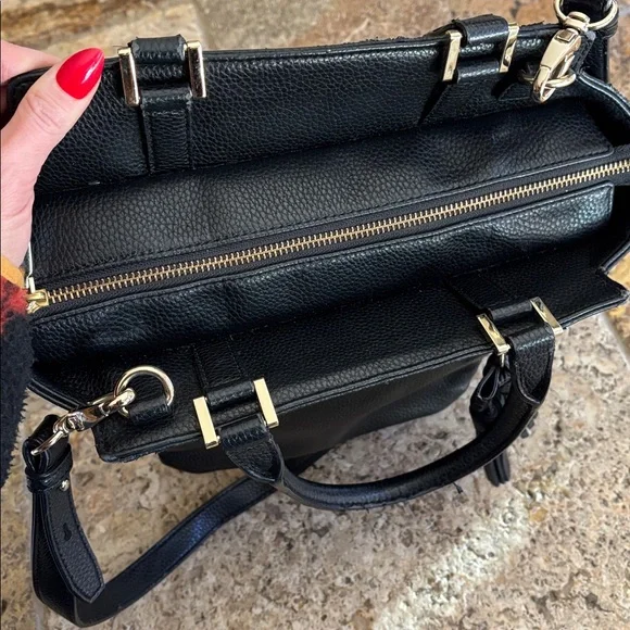 Lanvin Black Crossbody Bag with Gold Accents - Picture 15 of 15